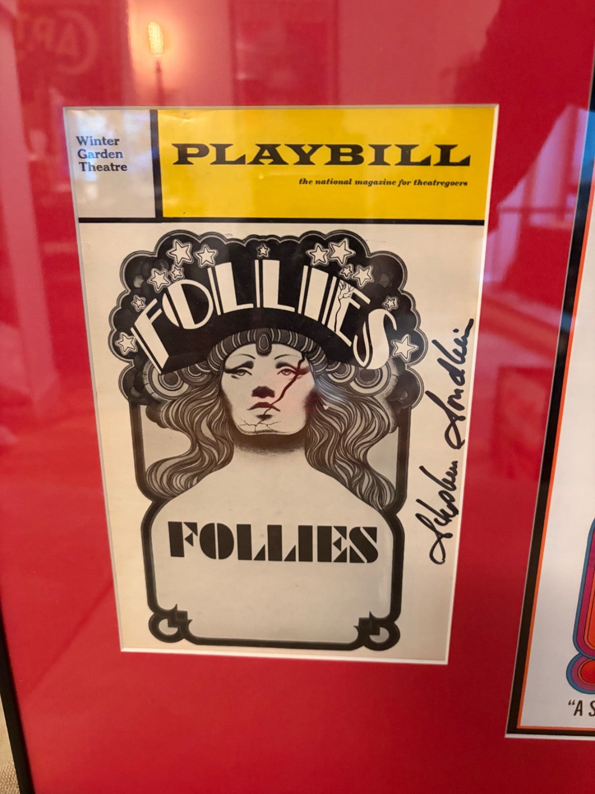 Stephen Sondheim Framed Signed Follies Playbill and Poster