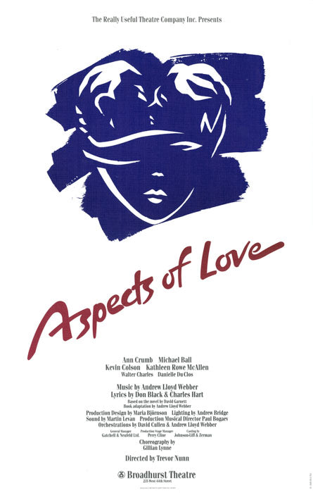 Aspects of Love (1st Broadway version, originally printed on linen paper) - repro