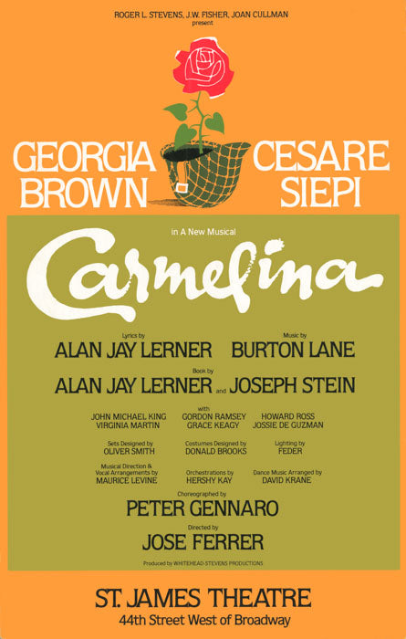 Carmelina (1979 initial version of poster art) - repro