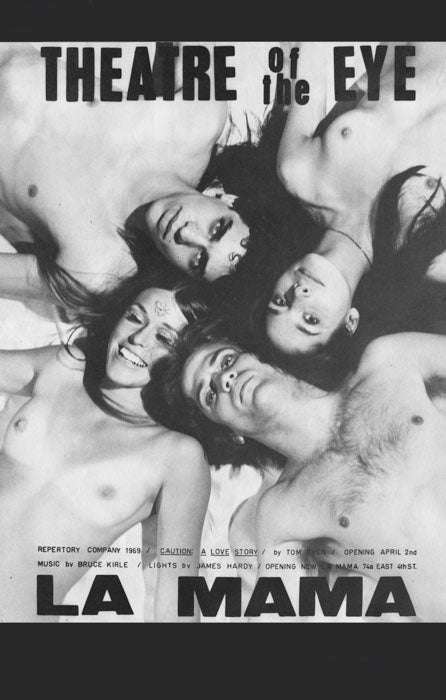 Caution, A Love Story (1969 off-Bway)(Rare poster from one of Tom Eyen's experimental off-Broadway shows) - repro