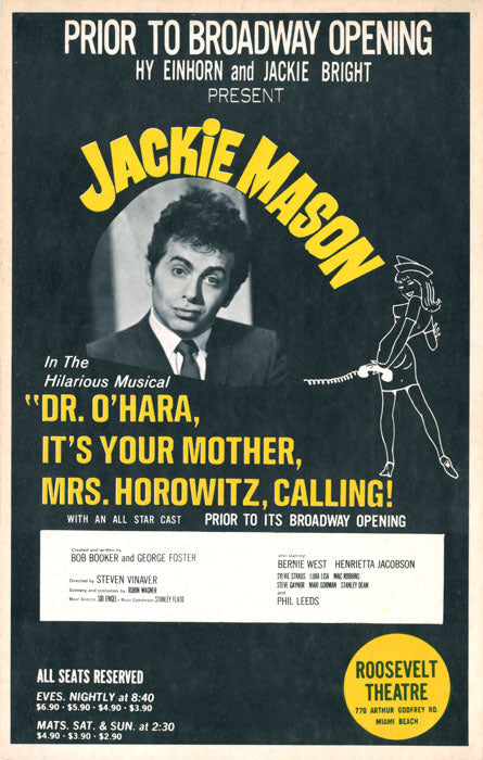 Dr. O'Hara, It's Your Mother, Mrs. Horowitz, Calling (1968, Jackie Mason Tryout) - repro