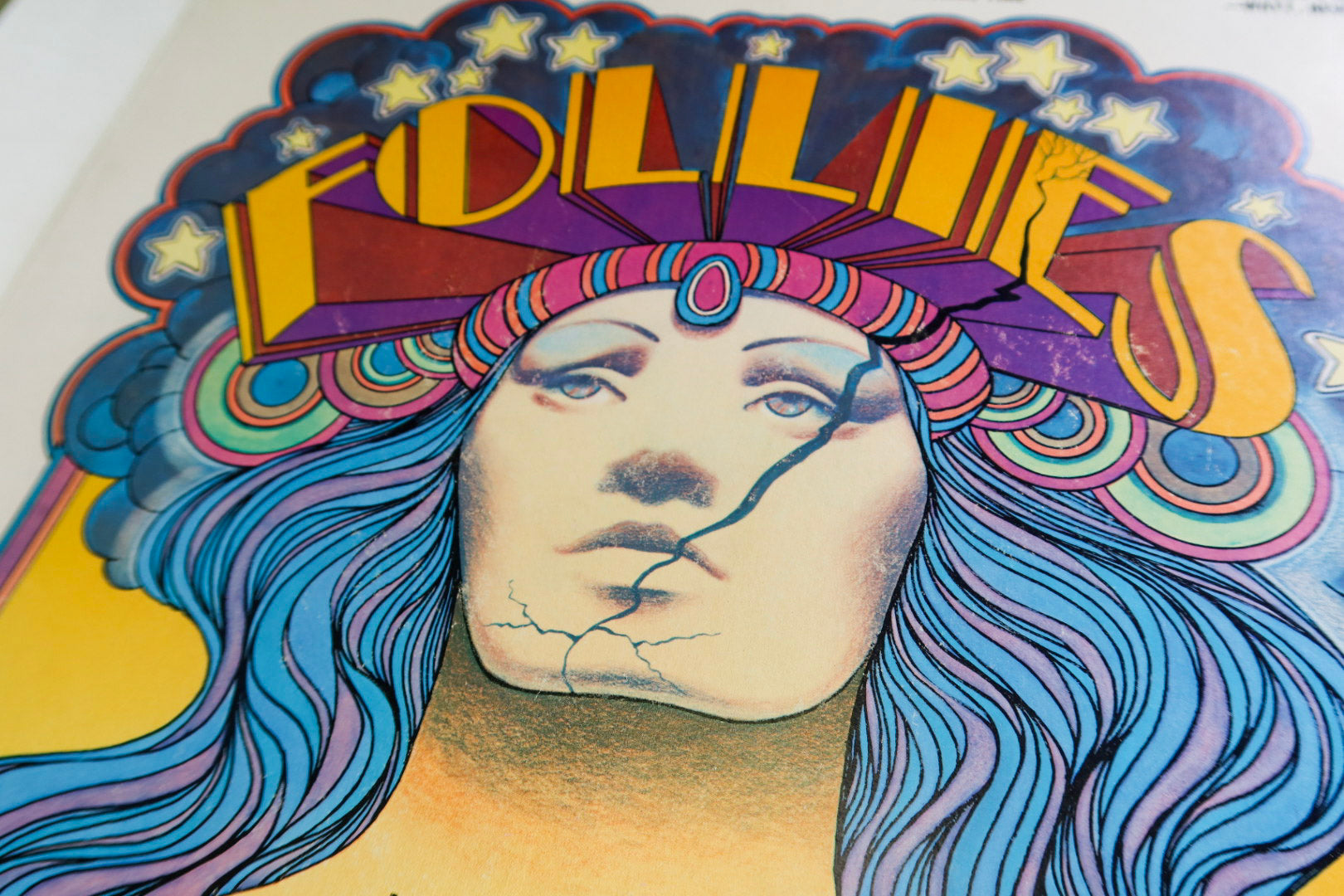 Follies - Original 1971 Window Card 14 x 22 with linen-backing