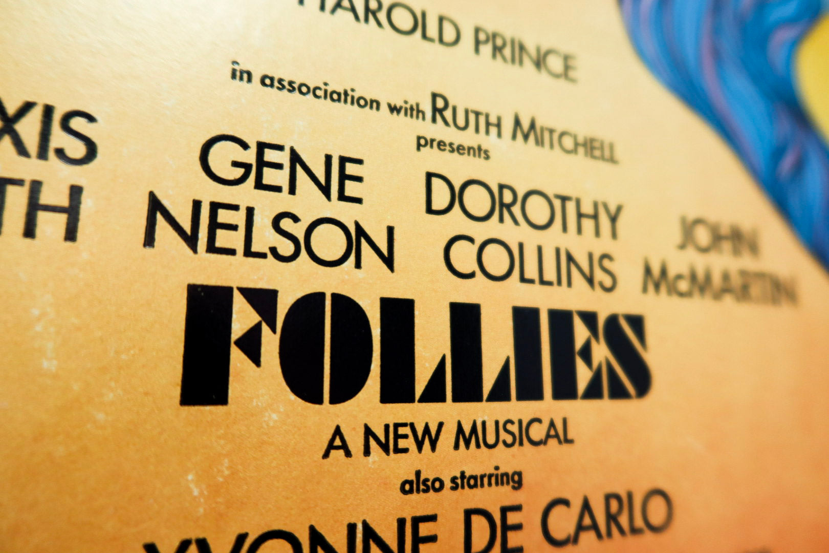 Follies - Original 1971 Window Card 14 x 22 with linen-backing