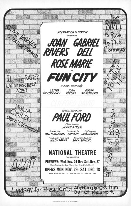 Fun City (1972 tryout, Joan Rivers) - repro