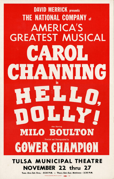 Hello, Dolly! (1966 Carol Channing Tour) - repro