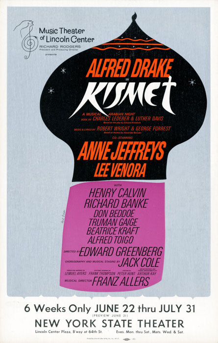 Kismet (1965 Lincoln Center)