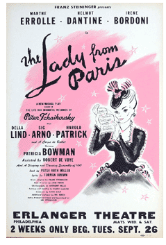 The Lady from Paris (1950 tryout, closed Philadelphia) - repro