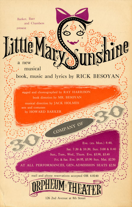 Little Mary Sunshine (1959 Off-Broadway) - repro