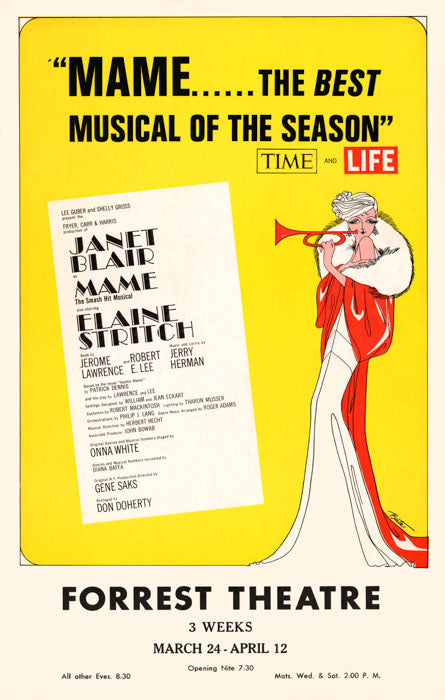 Mame (1969 Tour, Janet Blair, Elaine Stritch) - repro