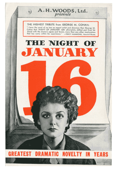 The Night of January 16 (1935) - repro sourced from rare flyer