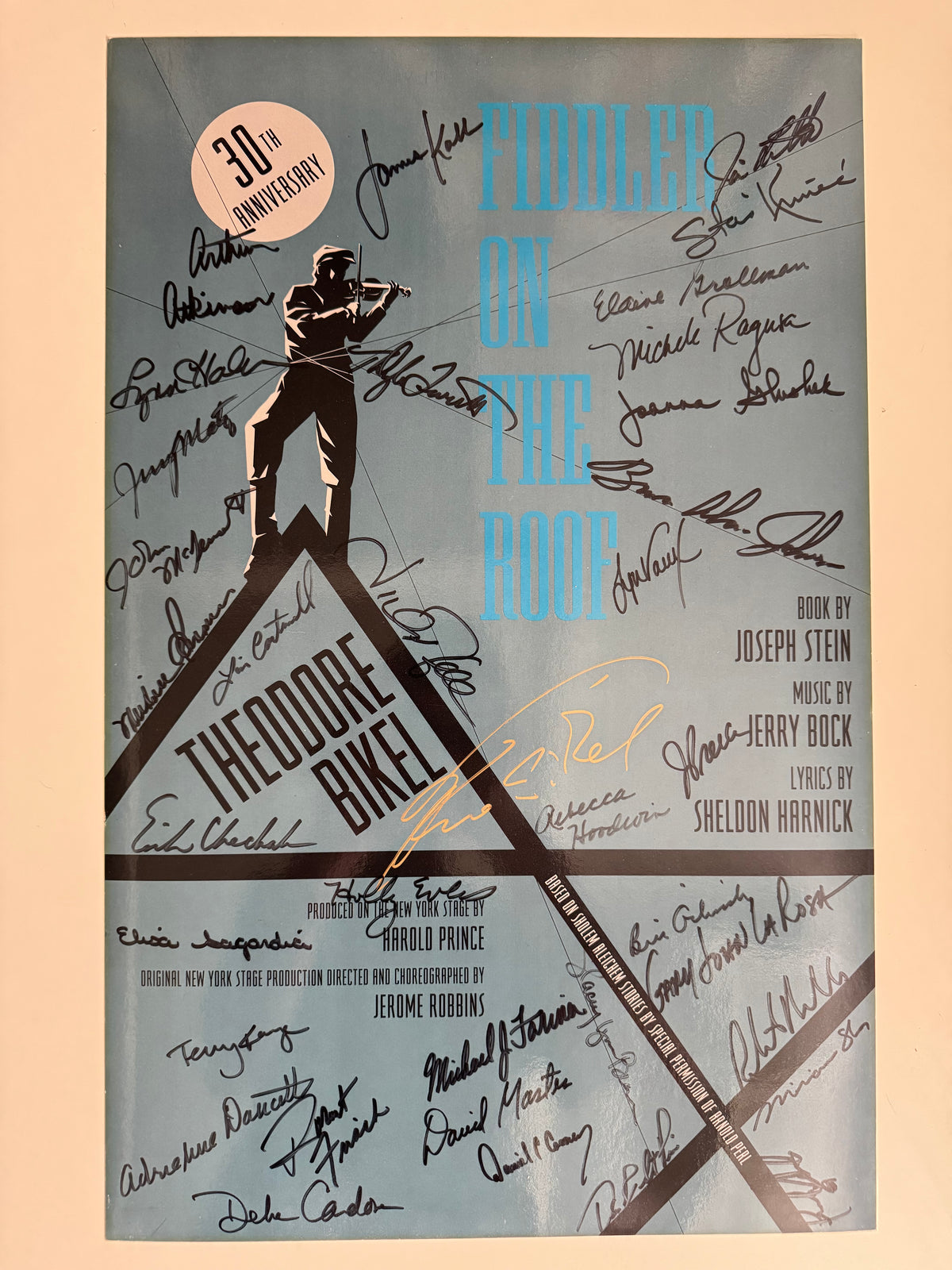 Fiddler on the Roof, signed by Theodore Bikel & full company - 30th Anniversary Tour 1994