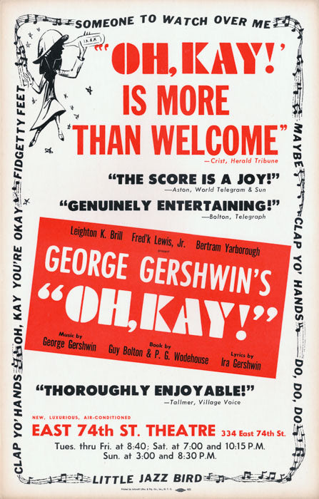 Oh, Kay! (1960 Off-Broadway Revival) - repro