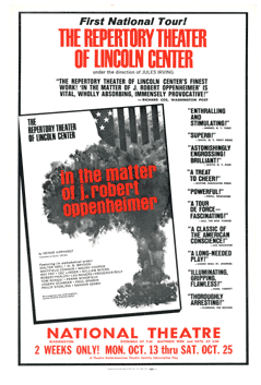 In the Matter of J. Robert Oppenheimer (1969 National Tour) - repro