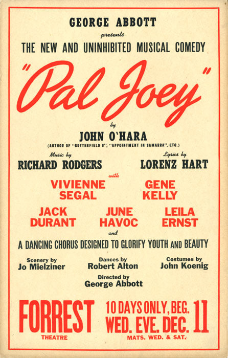 Pal Joey (1940 tryout) - repro