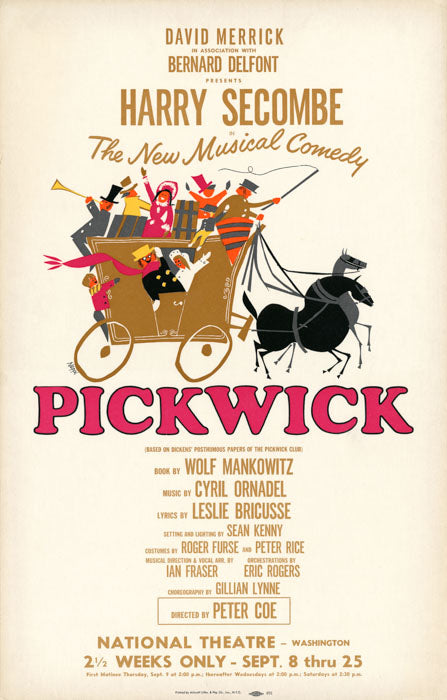 Pickwick (1965 pre-Broadway tryout, repro)