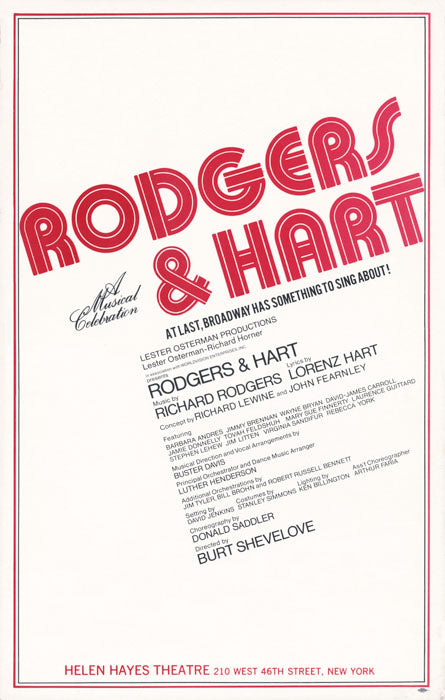 Rodgers & Hart (Revue, 1975) - repro