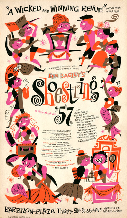 Shoestring '57 (1957 off-Broadway, 14"x 24") repro