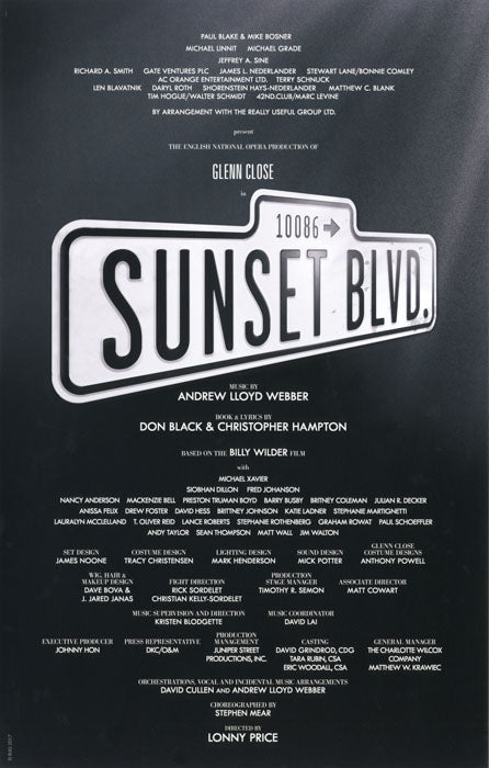 Sunset Blvd (2017 revival, logo & credits)