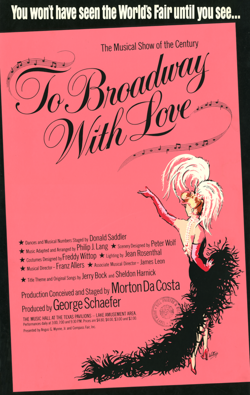 To Broadway With Love (1964 World's Fair) repro