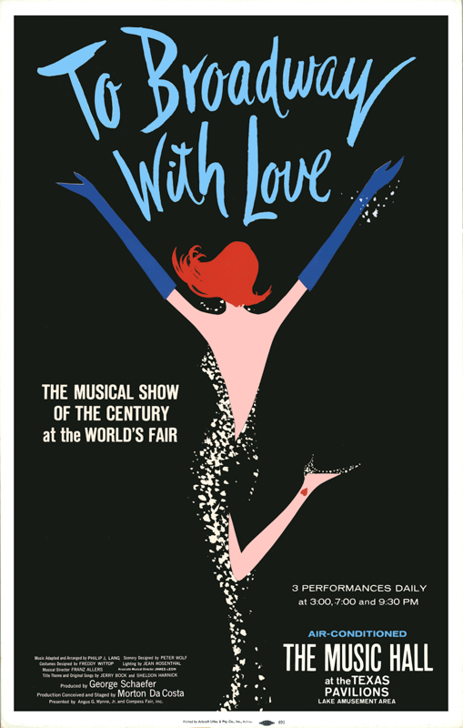 To Broadway With Love (1964 NY World's Fair, version 2) - repro