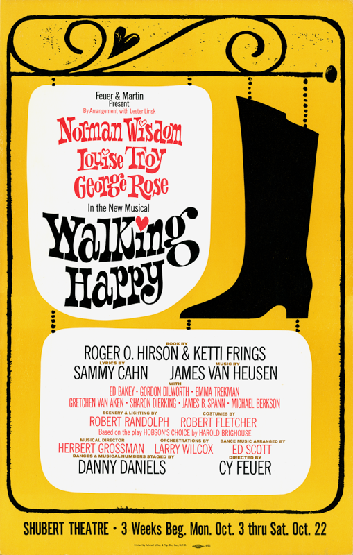 Walking Happy (1966, preliminary cast) - repro