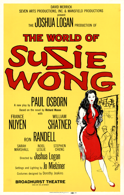 The World of Suzie Wong (1958, Broadway, William Shatner) - repro
