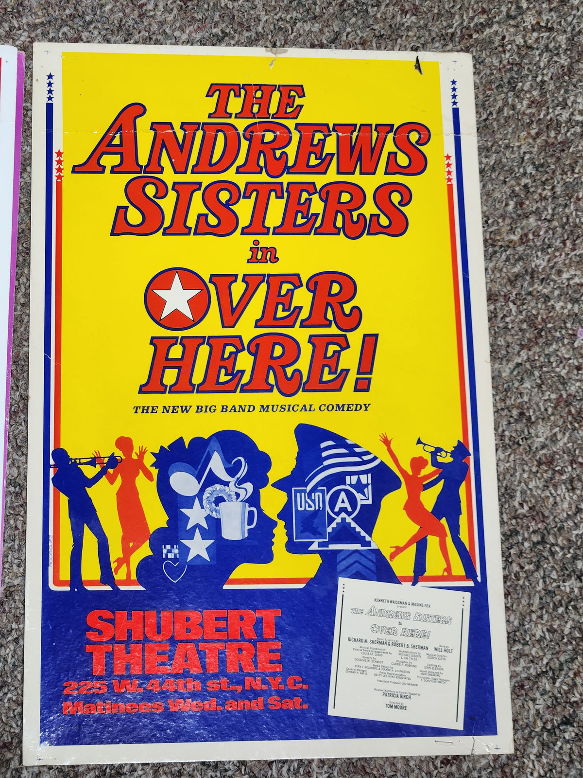 Over Here! Original 1974 Broadway show card