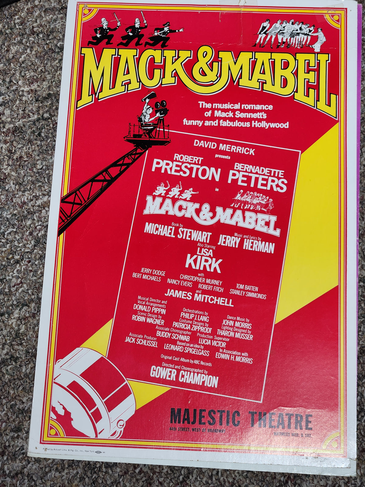 Mack & Mabel, Original 1974 Broadway show card!