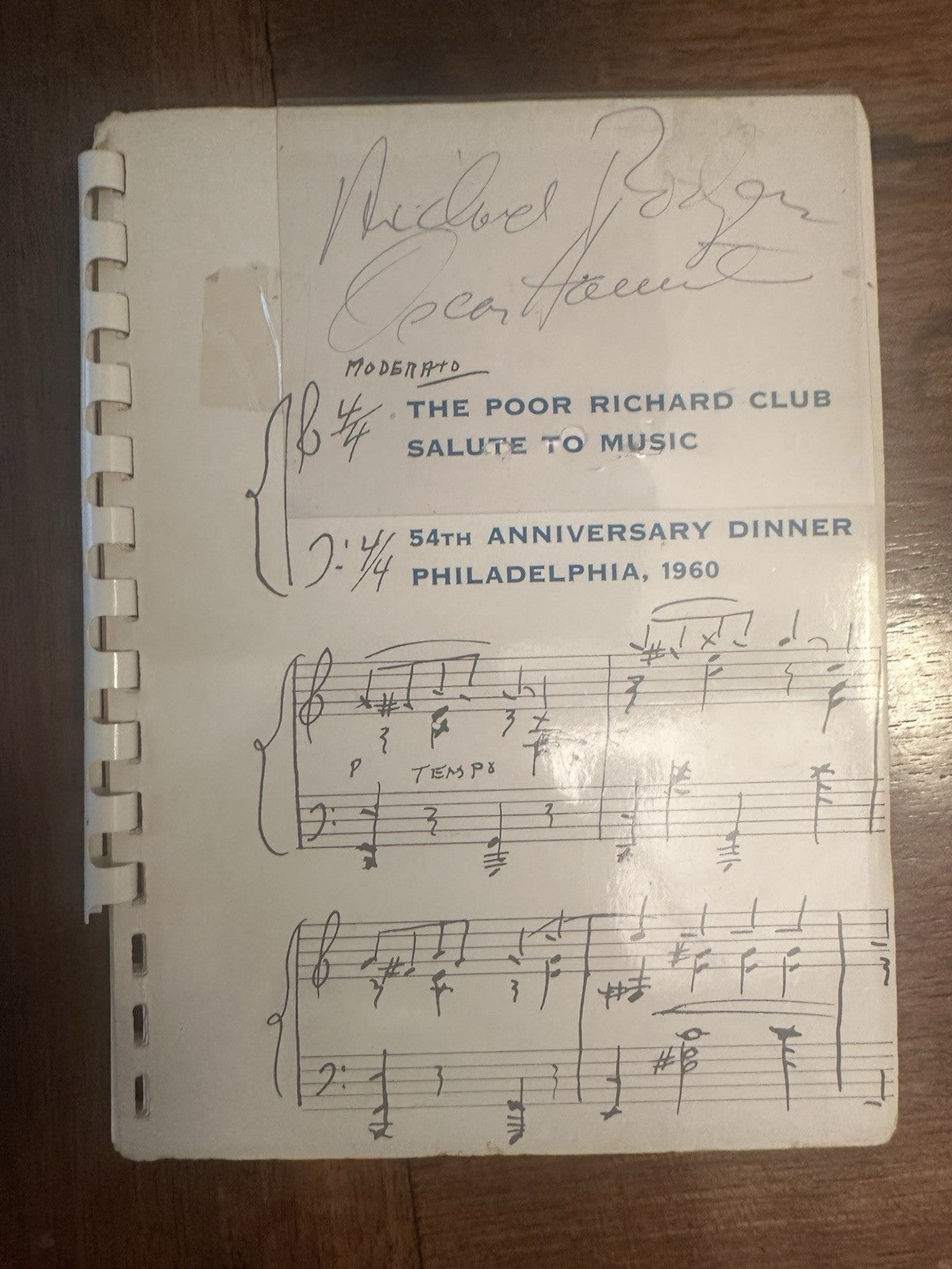 Signed Rodgers And Hammerstein Private Book
