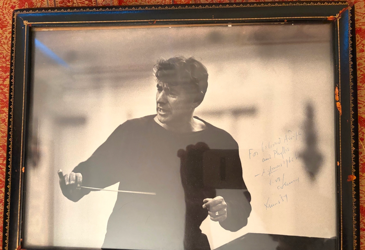 Leonard Bernstein Signed and Framed Photograph to Adolph Green