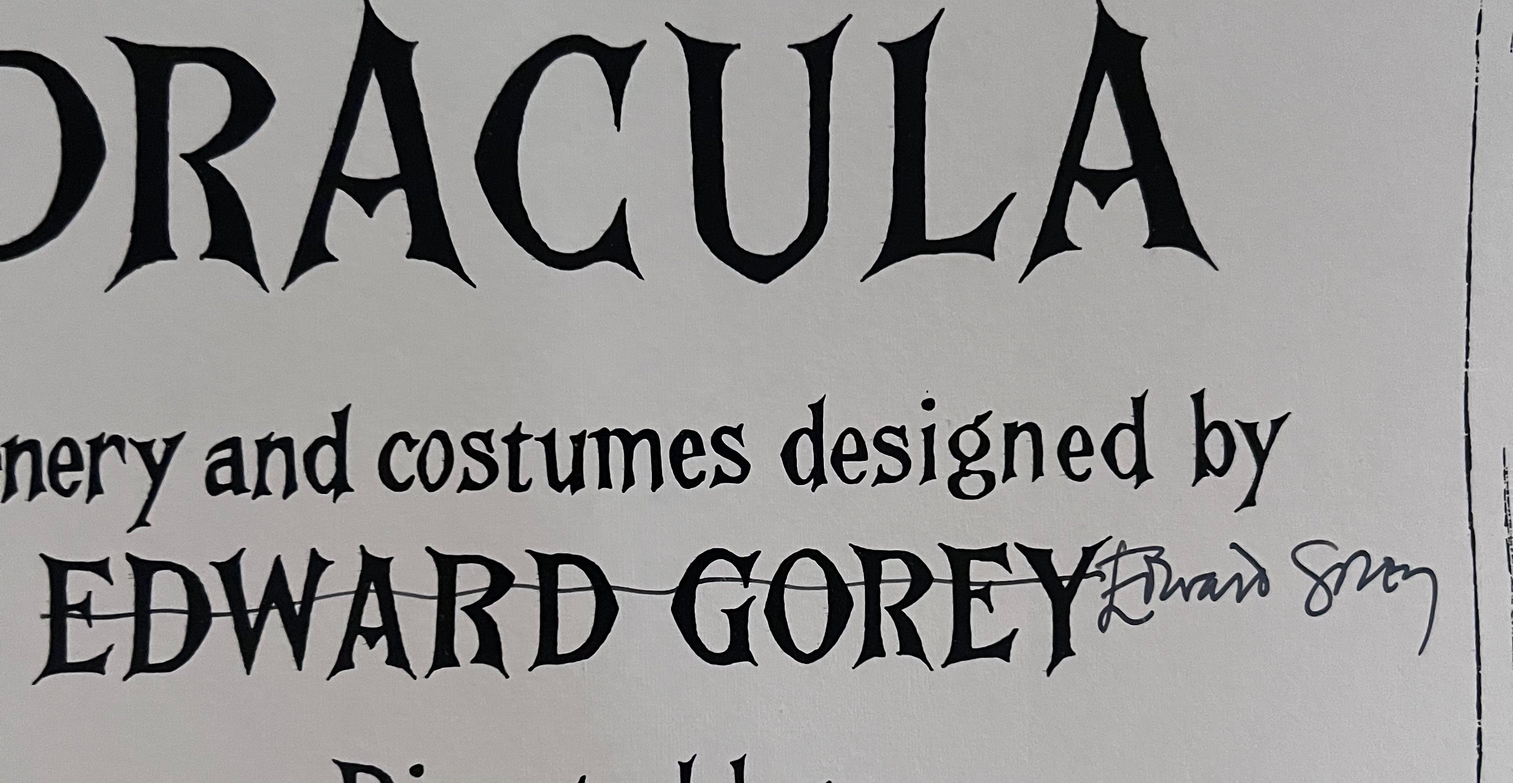 Dracula (Raul Julia - Signed Gorey)
