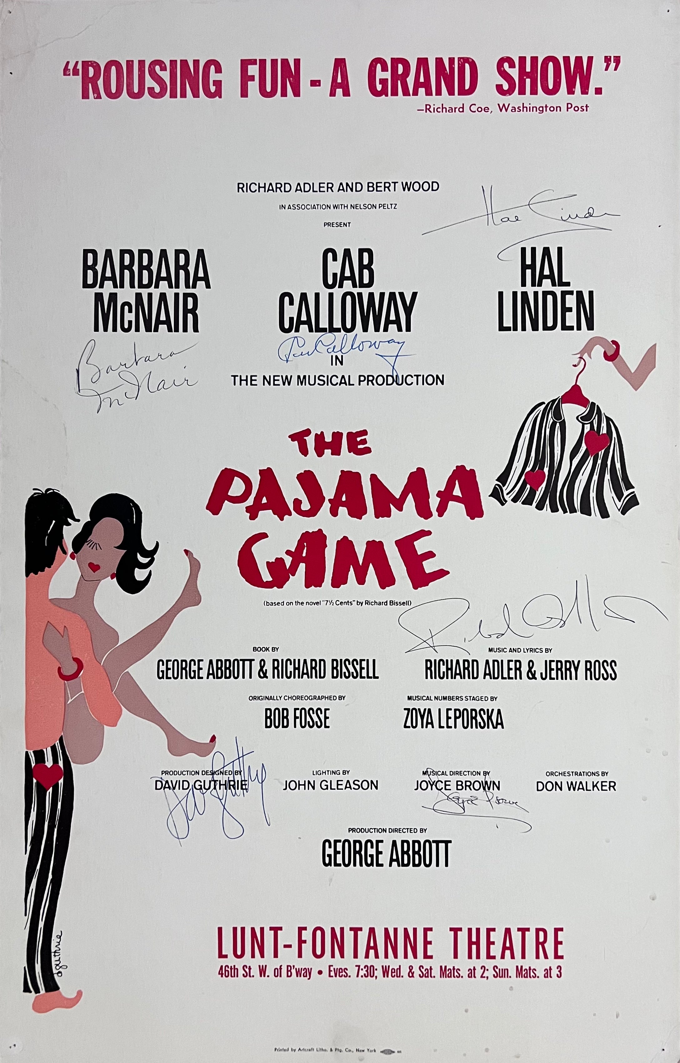 The Pajama Game - Signed 1973 Revival