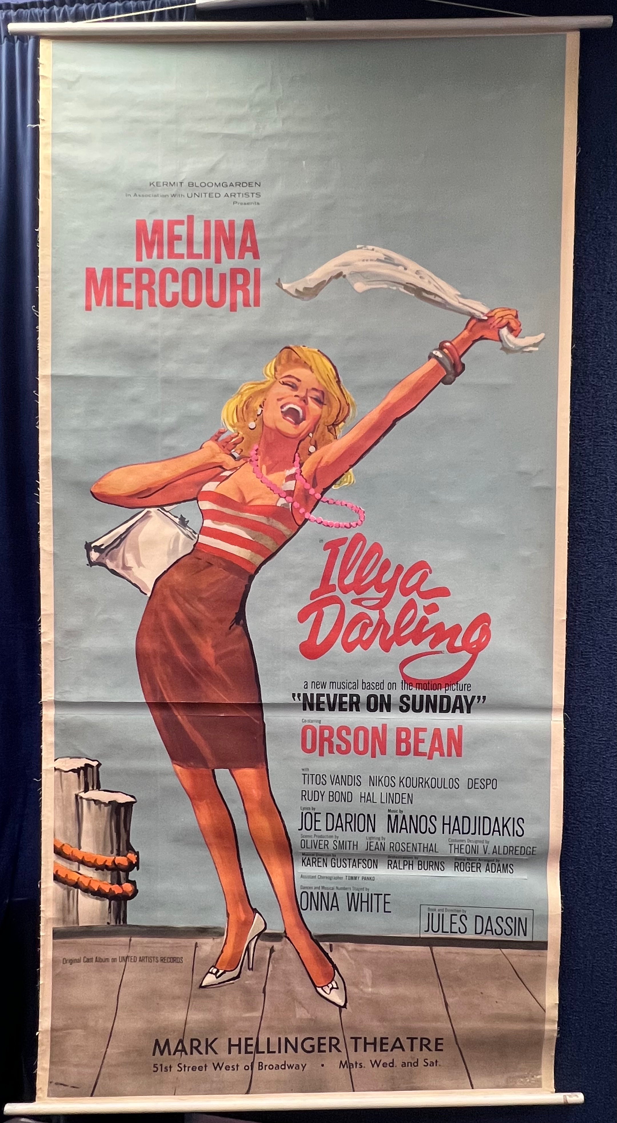 Illya Darling - Melina Mercouri Three-Sheet