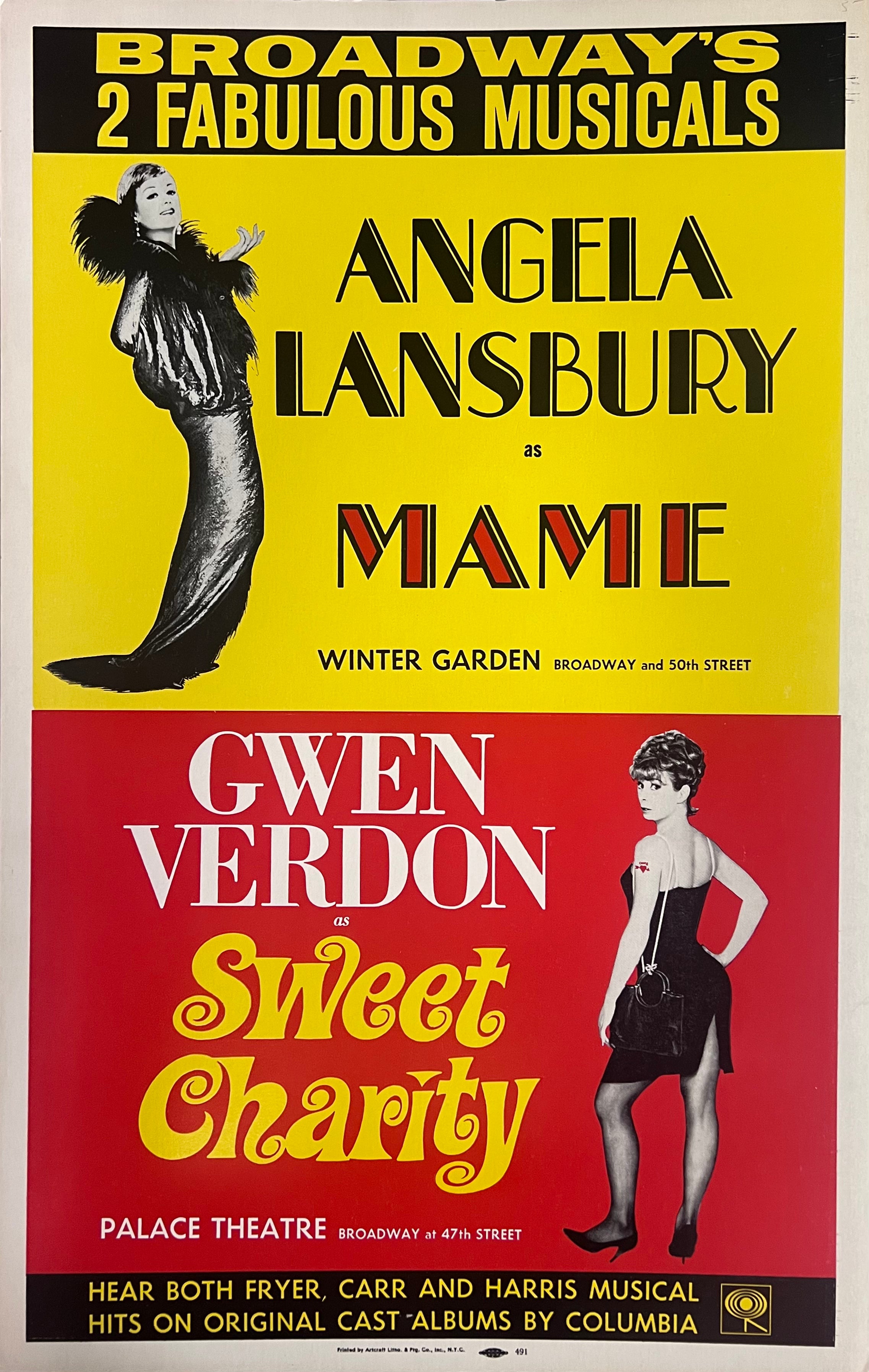 Mame - Sweet Charity Double Bill Poster (Fair Condition)