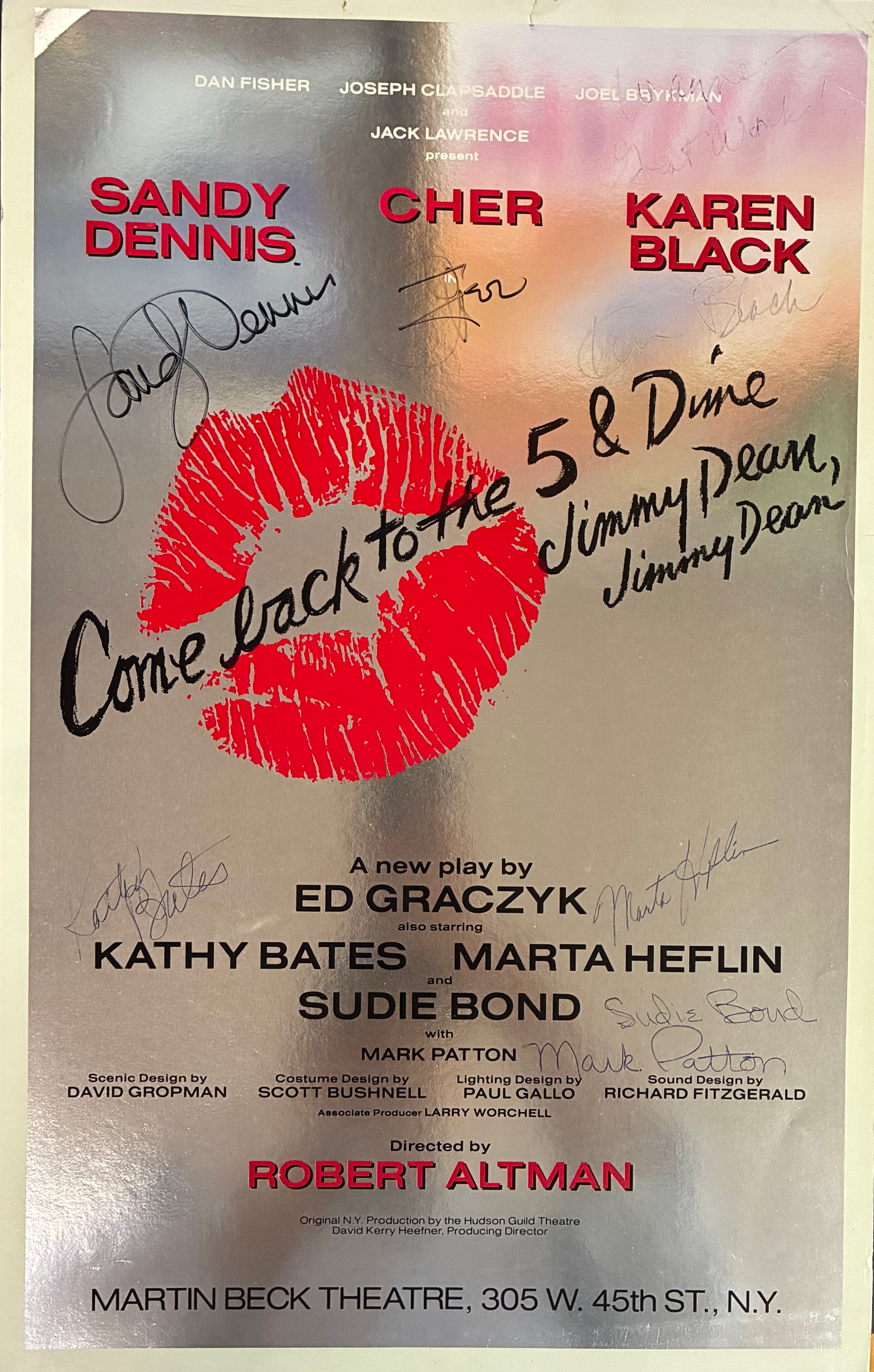 Come Back to the 5 & Dime Jimmy Dean, Jimmy Dean (Signed by Cher)