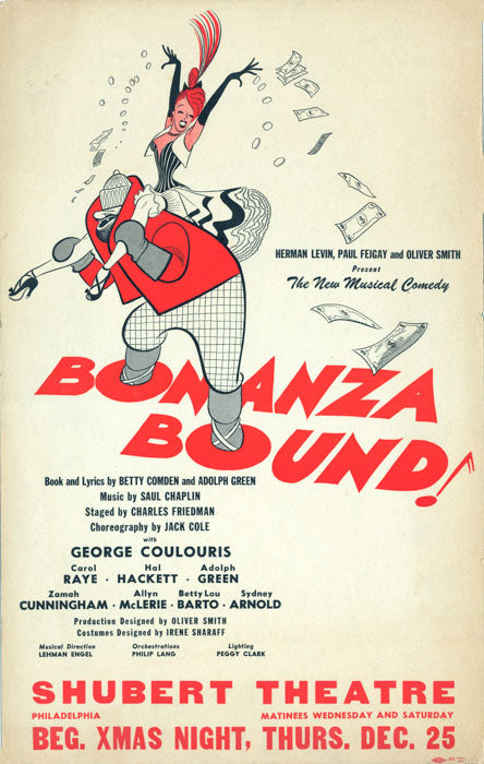 Bonanza Bound (1947 tryout, closed Philadelphia. Hirschfeld art.) - repro