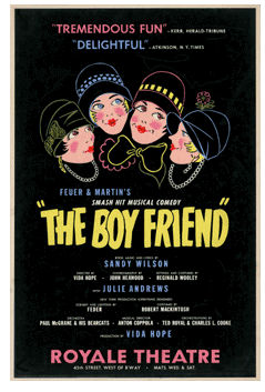 The Boy Friend (1954, Julie Andrews and full credits) - repro