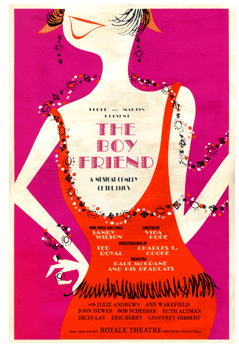 The Boy Friend (1954 poster art, cast album) repro