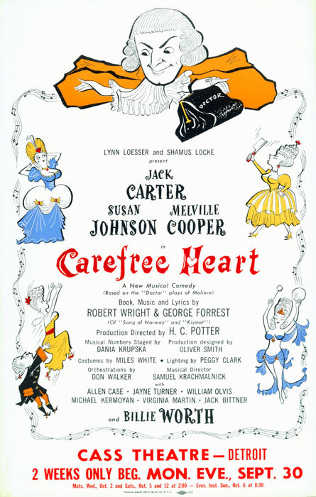 Carefree Heart (1957 closed in tryout)