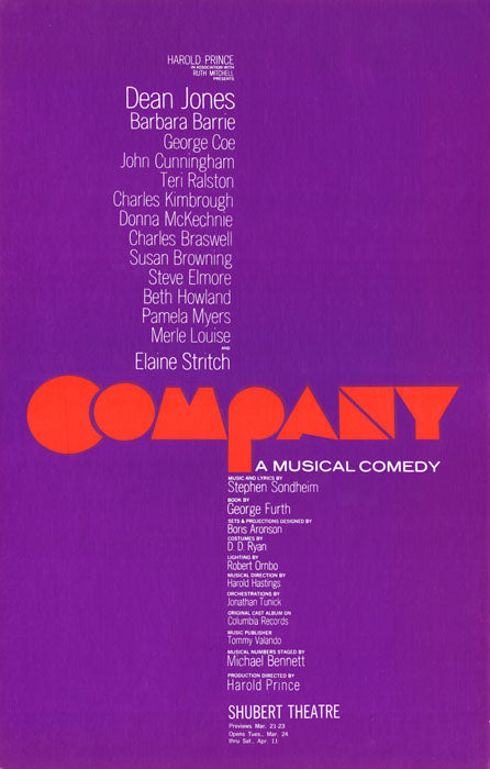 Company (Boston Tryout at Shubert) – repro