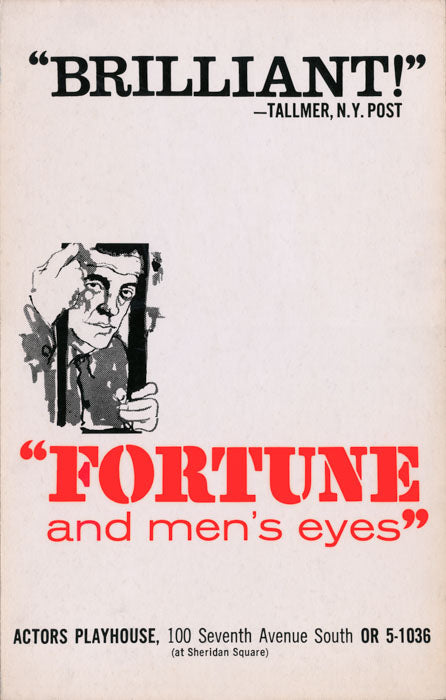 Fortune and Men's Eyes (1967, off-Broadway) - repro