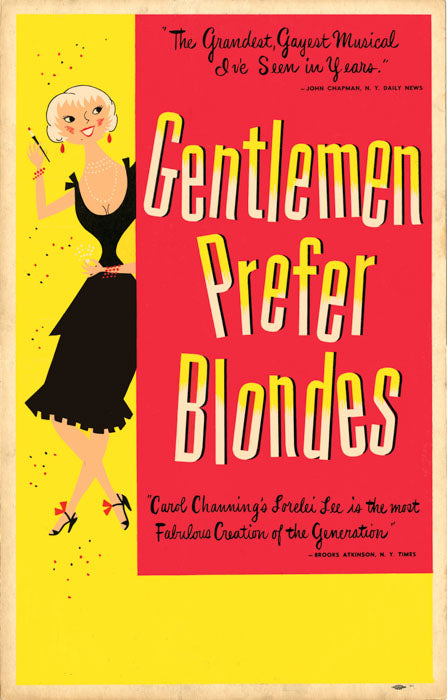 Gentlemen Prefer Blondes (1951 Carol Channing tour) - repro