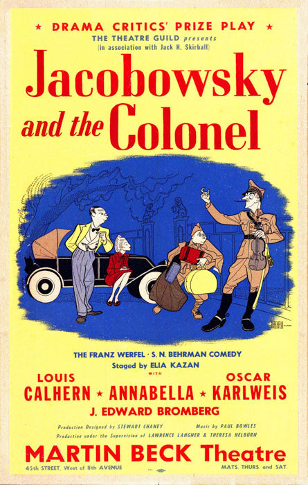 Jacobowsky and the Colonel (1944, Hirschfeld Art) - repro