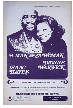 Isaac Hayes and Dionne Warwick in Concert (Shubert Theatre, LA) - repro