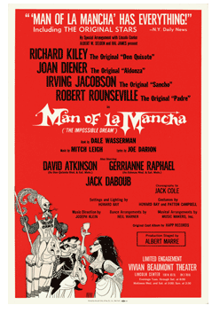 Man of La Mancha (1972 Lincoln Center revival, original stars) repro