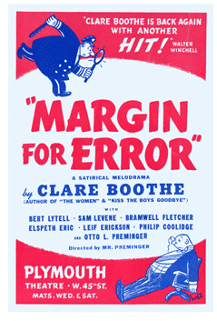 Margin for Error (1939) - repro