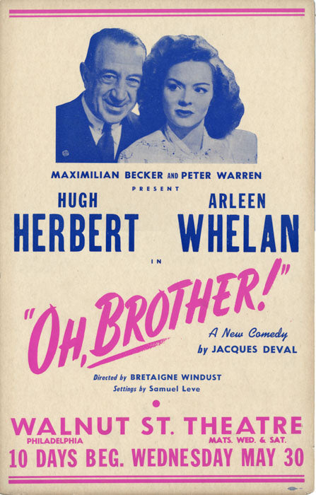Oh, Brother! (play) - repro