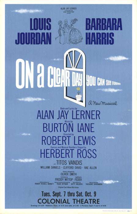 On A Clear Day You Can See Forever (1965 Colonial Theatre tryout)