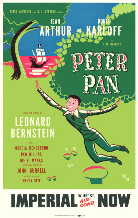 Peter Pan (1950, Arthur, Karloff, Bernstein, Illustrated) - repro
