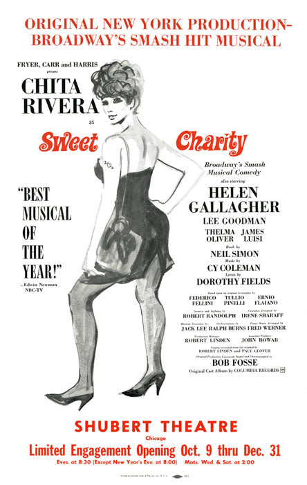 Sweet Charity (1967 tour, Chita Rivera) repro